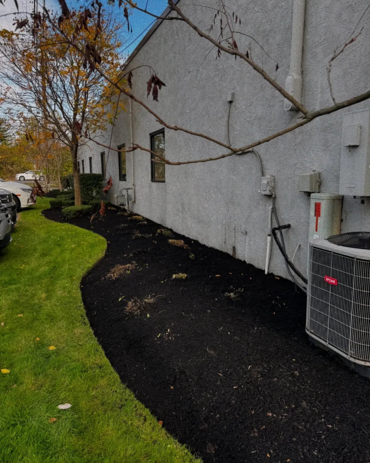 Black mulch beds landscaping, Columbus OH by Iron Edge Outdoor