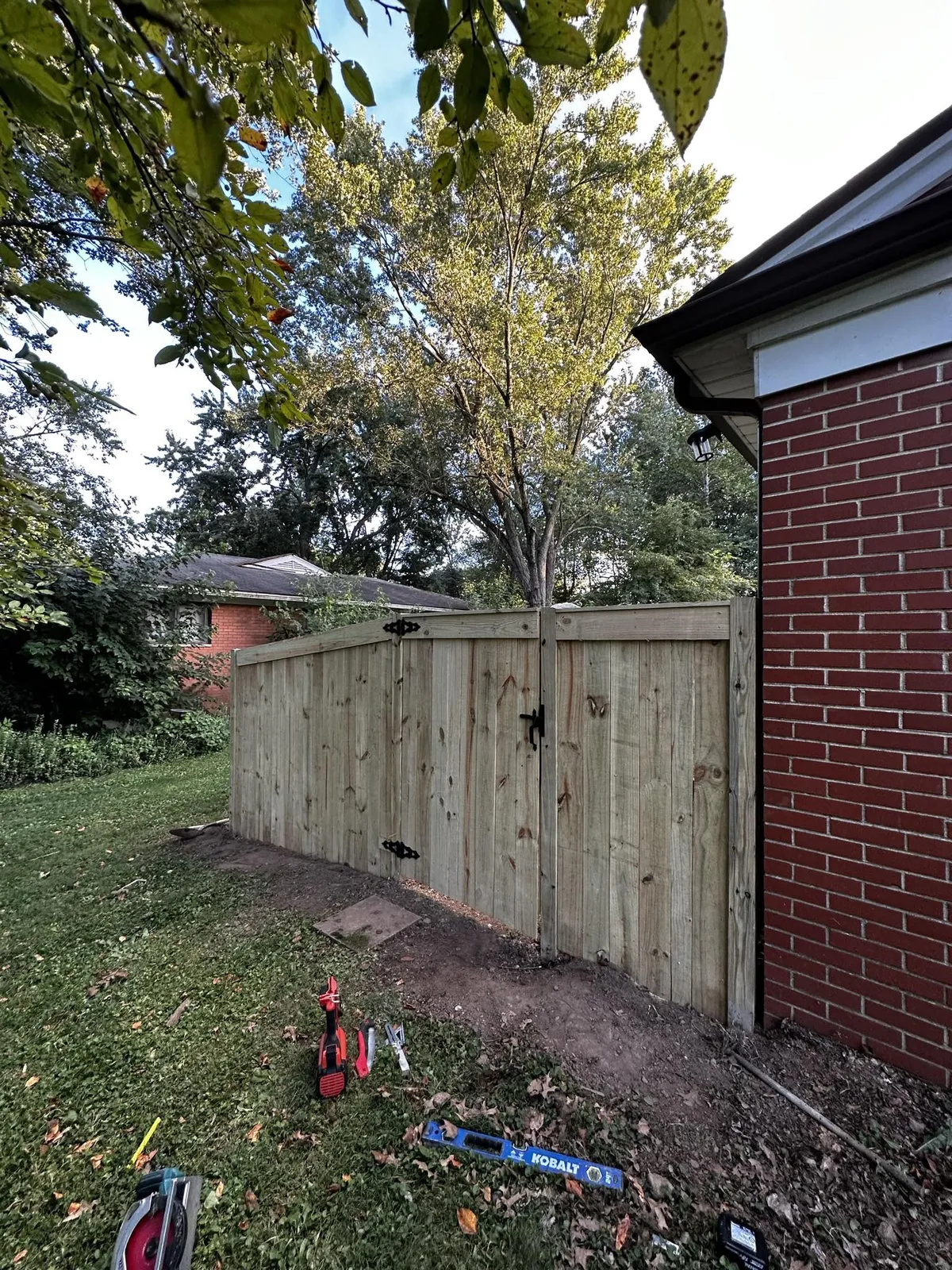 Wood privacy fence gate house, Columbus OH by Iron Edge Outdoor