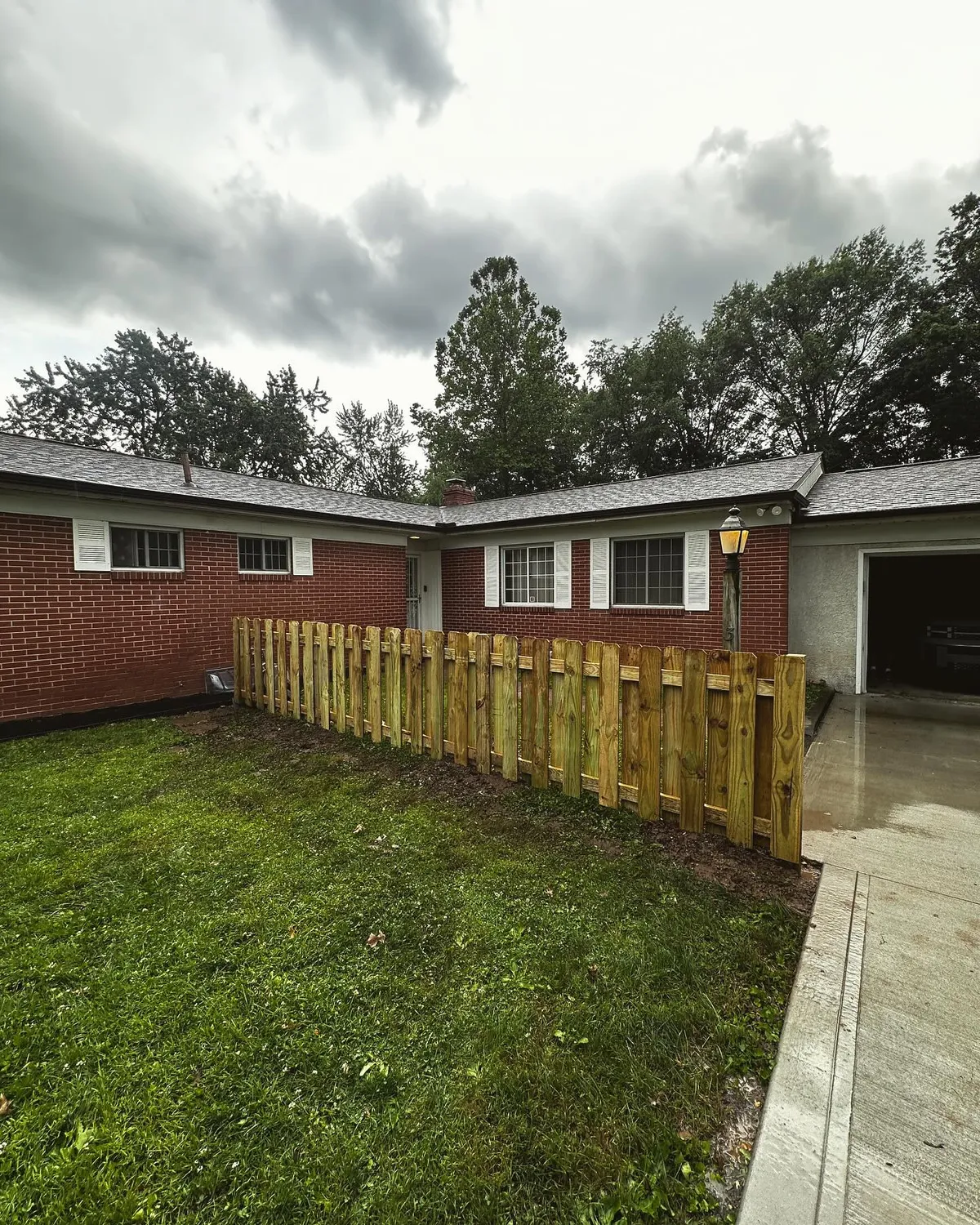 New wood fence install, Columbus OH by Iron Edge Outdoor