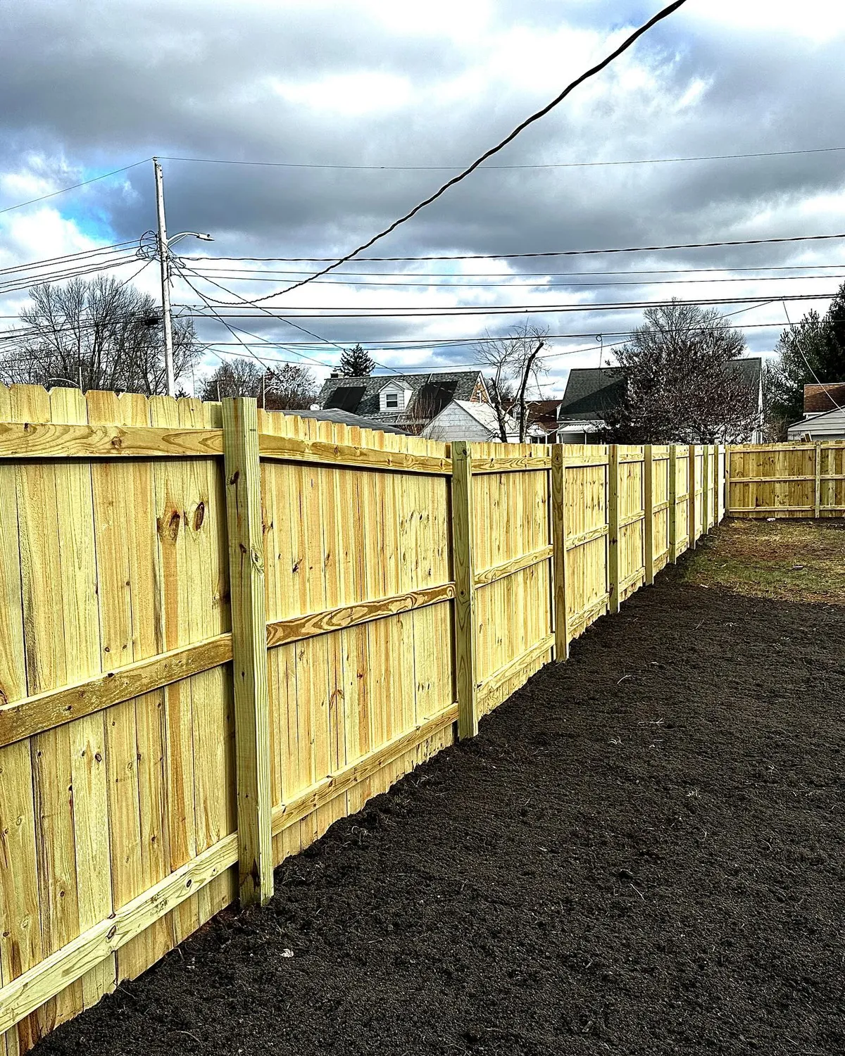 New wood fence panels, Columbus OH by Iron Edge Outdoor
