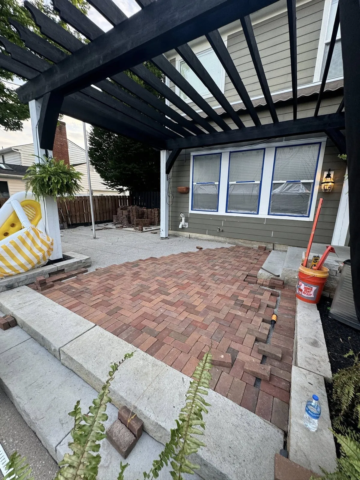 Pergola with paver patio project in Columbus OH