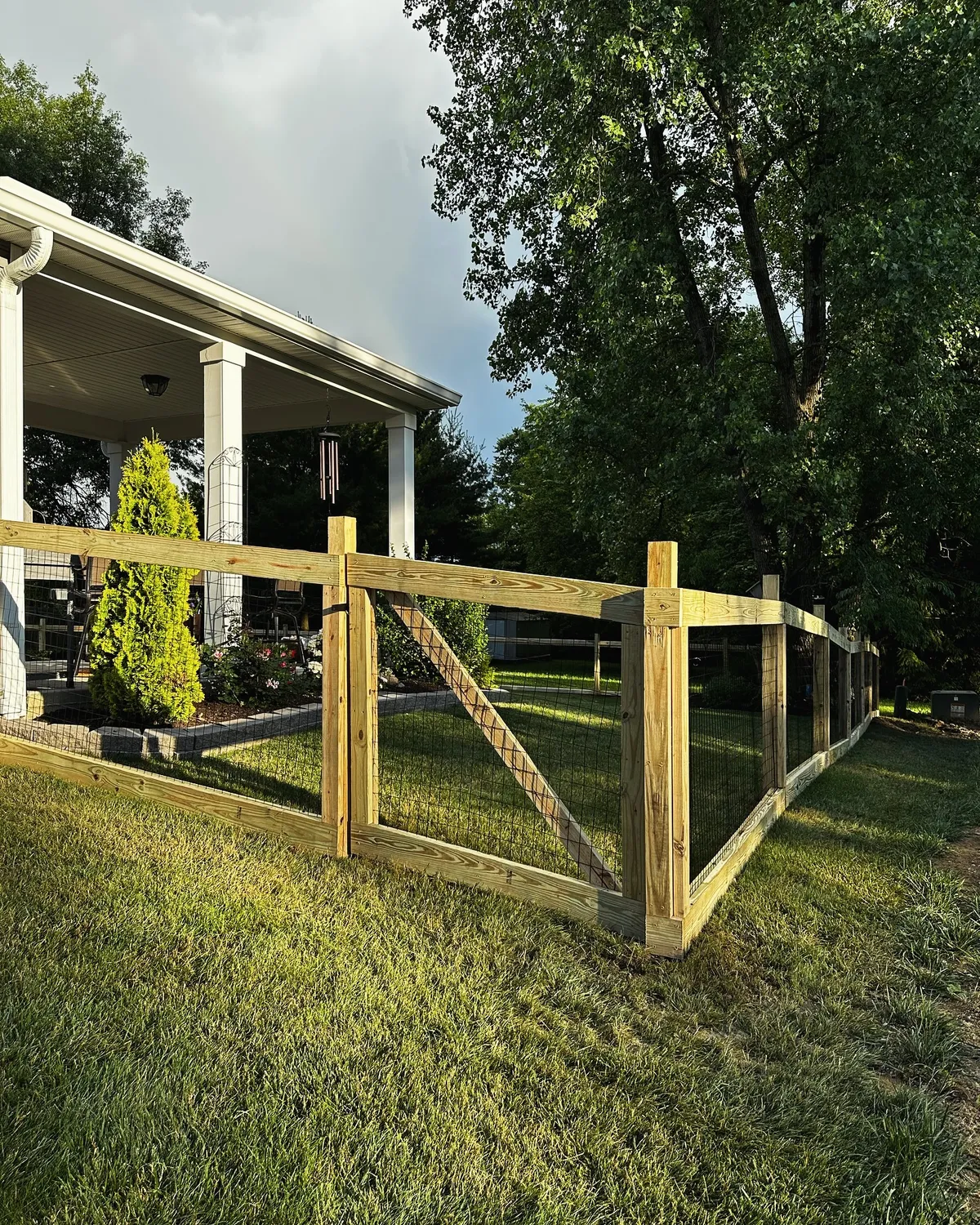 Wood fence backyard complete, Columbus OH by Iron Edge Outdoor
